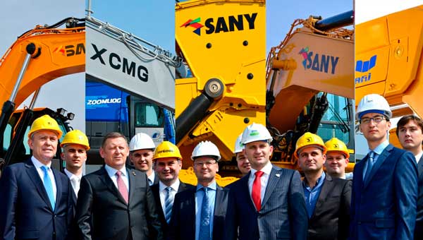 Представители ведущих китайских производителей спецтехники XCMG, SANY, Zoomlion, LiuGong и Shantui на международной выставке